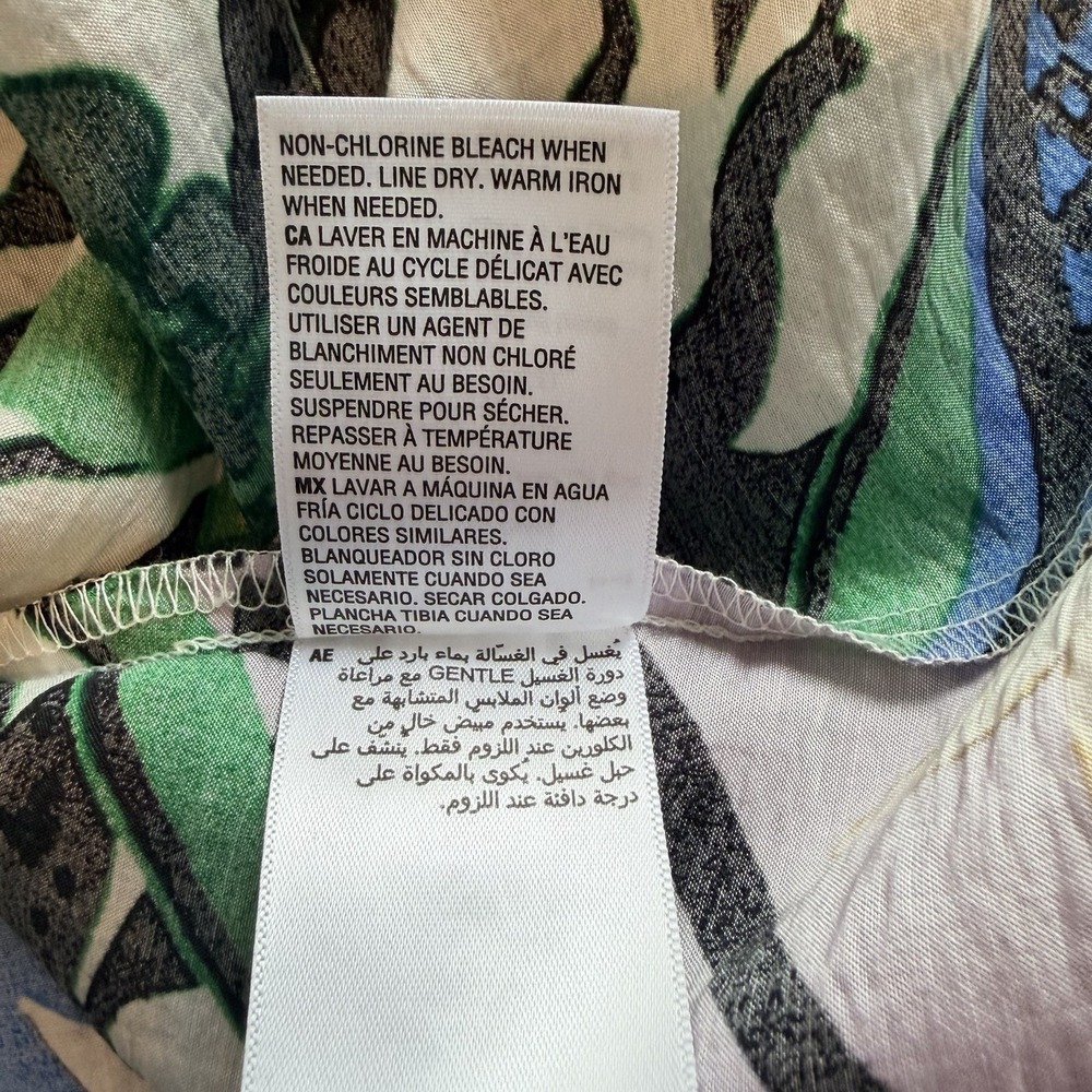 INC Women's Halter Blue Green & Lavender Floral Print Midi Scarf Dress Sz M NWT - Picture 10 of 12